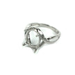 Ring with Oval Prong Mounting in Sterling Silver 8x10mm