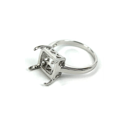 Square Ring Square Ring with Square Mounting in Sterling Silver for 11x11mm StonesSquare Mounting in Sterling Silver 11x11mm