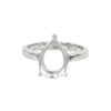 Hollow Pear Ring Setting with Pear Prongs Mounting in Sterling Silver 9x13mm