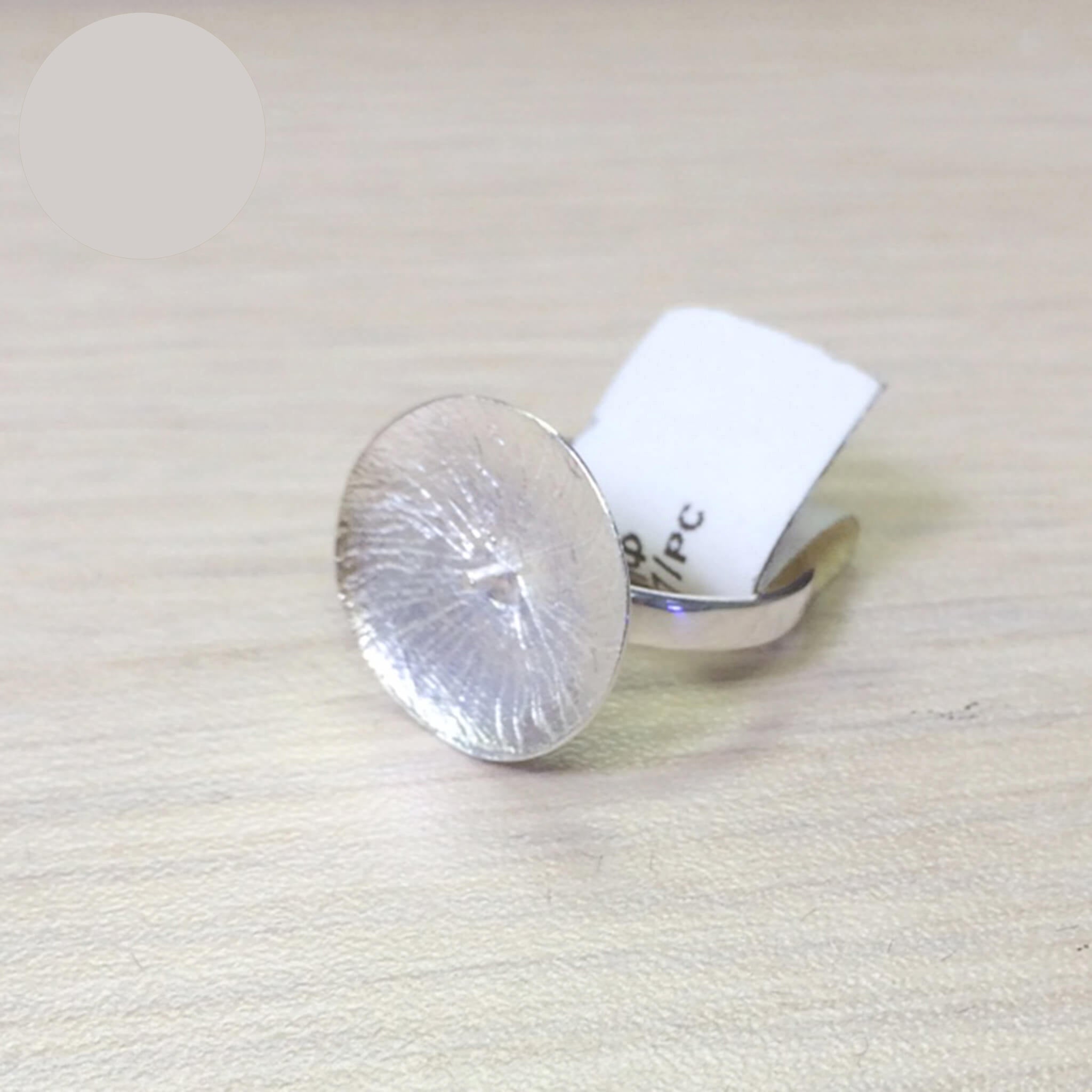 Adjustable Ring with Cup and Peg Mounting in Sterling Silver 16mm