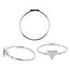 Triangle Ring in Sterling Silver for 5mm Stones