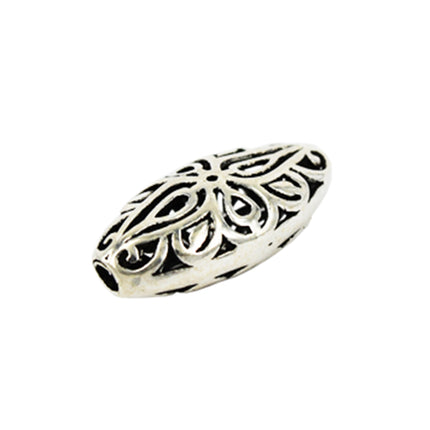 Oval Bead in Antique Sterling Silver 10.22x7.14x20mm