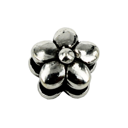 Flower Bead in Antique Sterling Silver 7.37x7.4x5.8mm