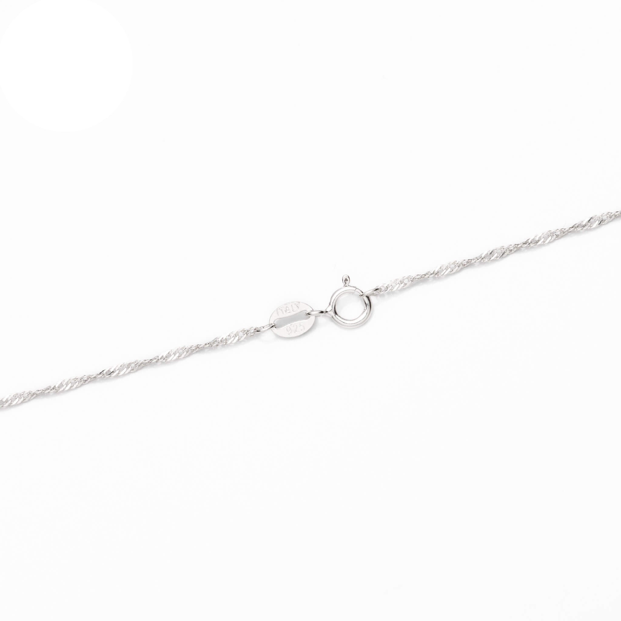 Sterling Silver Twisted Singapore Chain Necklace 1.4mm 16