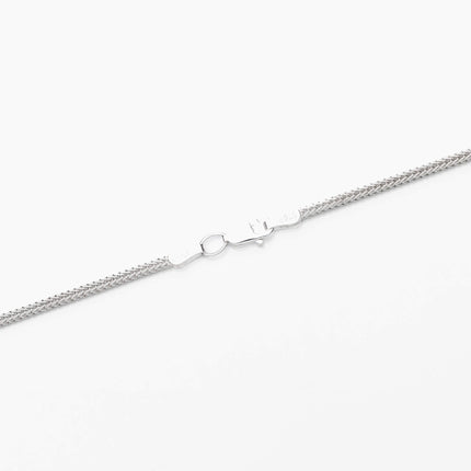 Sterling Silver Fox Tail Chain Necklace 1.6mm 18