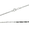 Sterling Silver Square Snake Chain Necklace 1.2mm 18