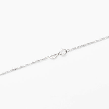 Sterling Silver Singapore Chain Necklace 1.2mm 16