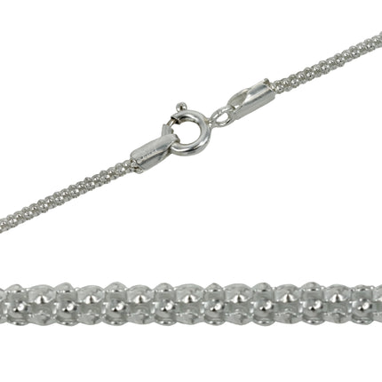 Sterling Silver Popcorn Chain Necklace 1.75mm 18