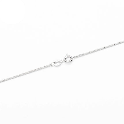 Sterling Silver Seed/Barley Corn Fancy Chain Necklace 0.8mm 16