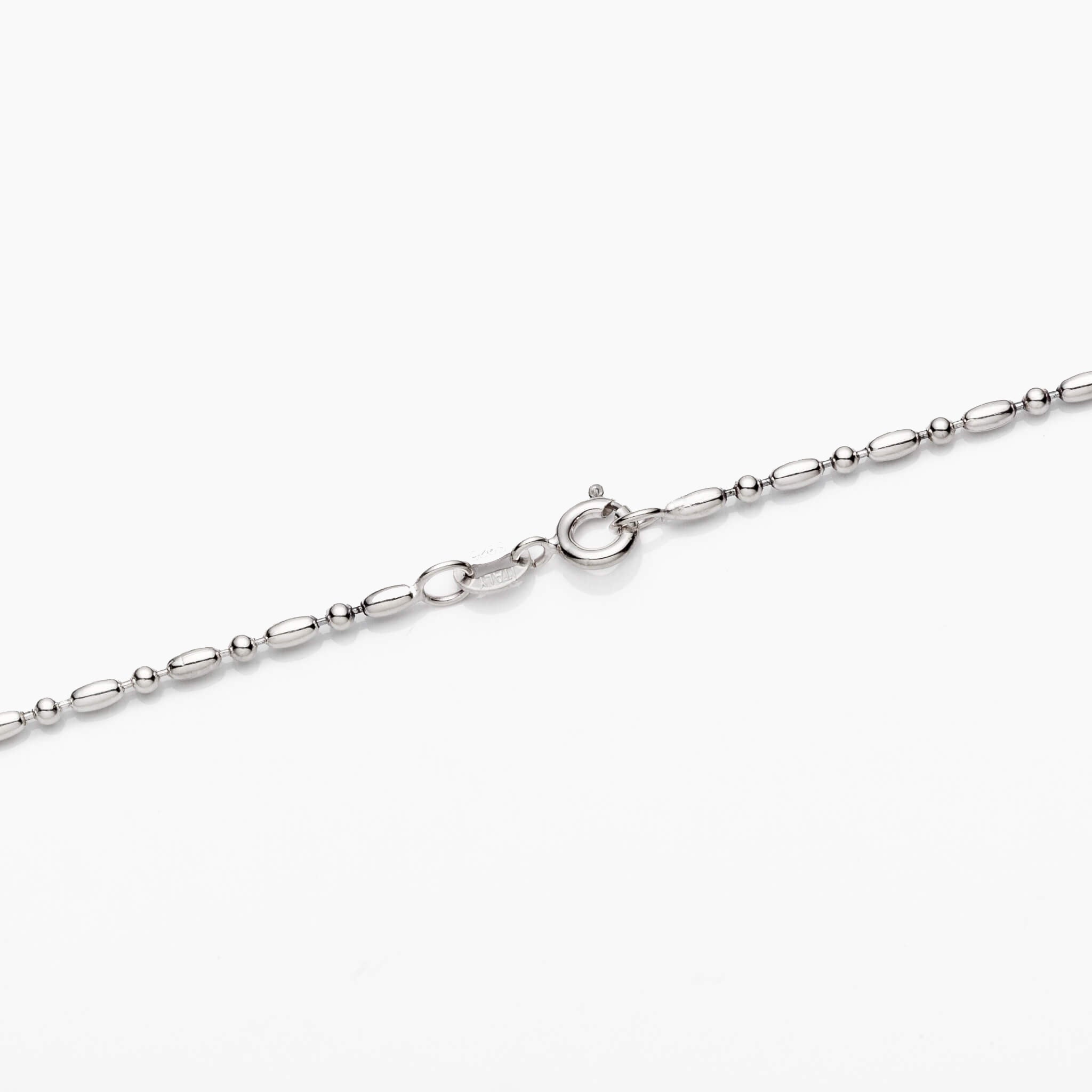 Sterling Silver Alternating Ball/Bead Chain Necklace 2.07mm 18