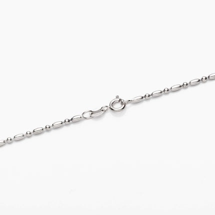 Sterling Silver Alternating Ball/Bead Chain Necklace 2.07mm 18