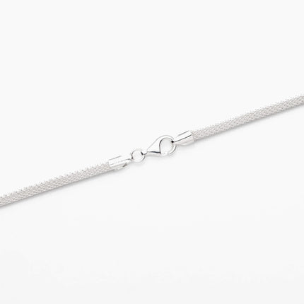 Sterling Silver Mesh Chain Necklace 3mm 18