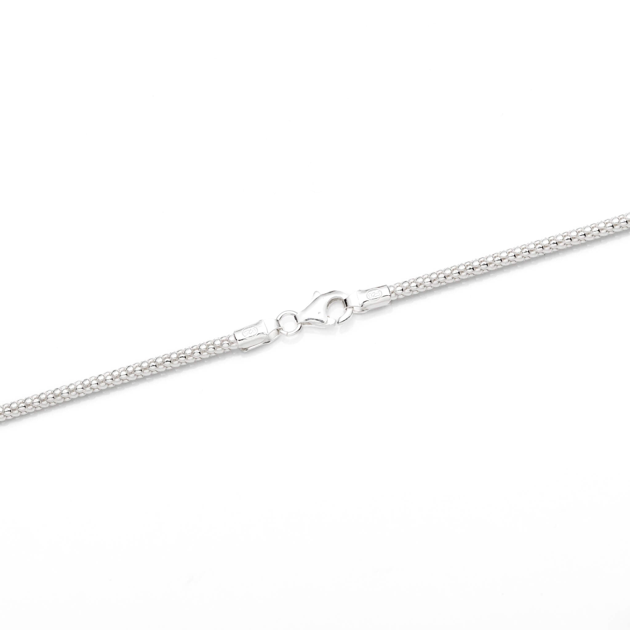Sterling Silver Popcorn Chain Necklace 2.05mm 18