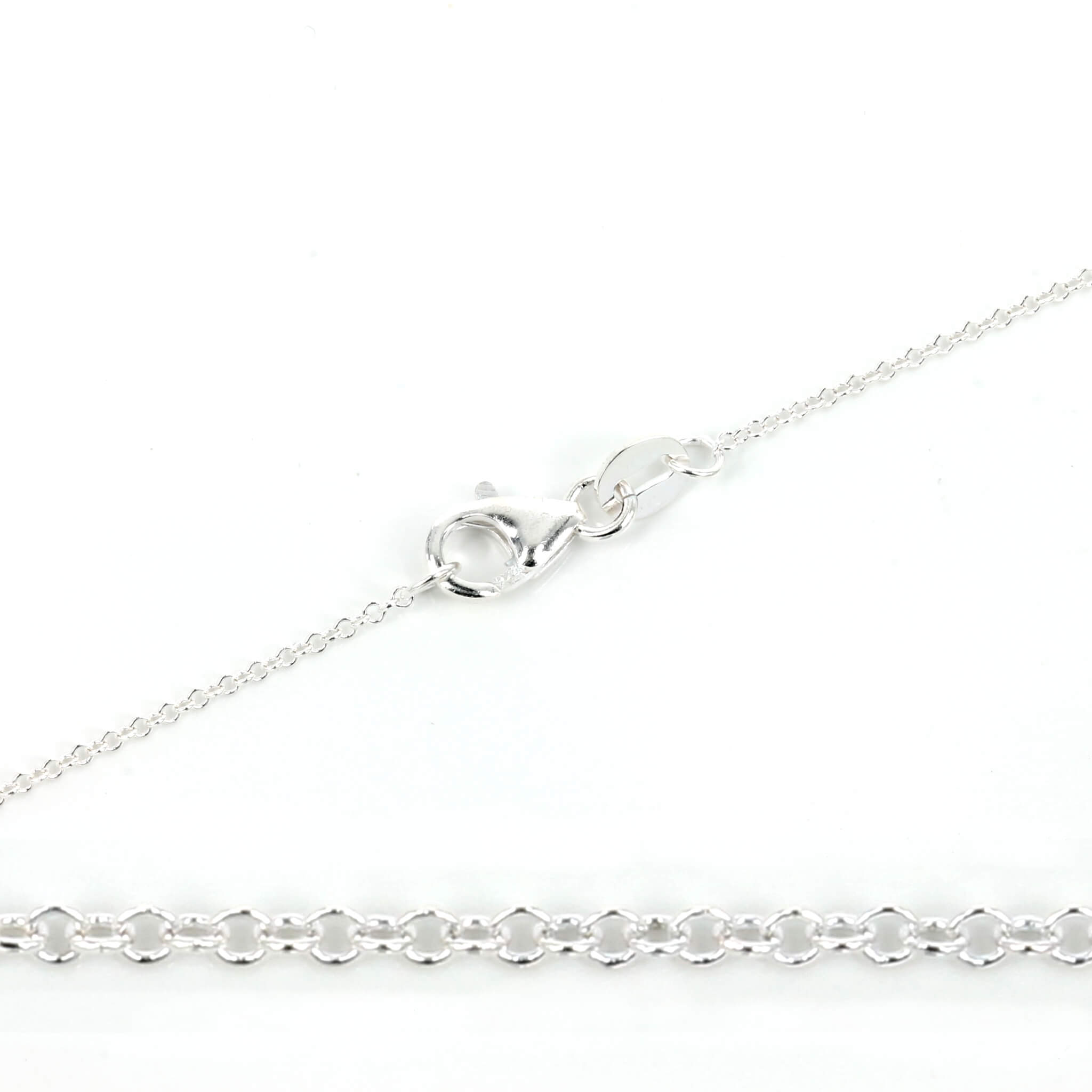 Sterling Cable Chain Necklace 0.61mm 16″ (41cm) 18