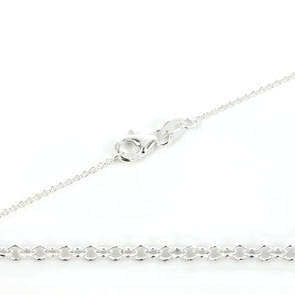 Sterling Cable Chain Necklace 0.61mm 16″ (41cm) 18