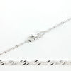 Sterling Silver Singapore Chain Necklace 1.55mm 16″ (41cm) 18