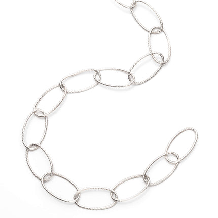 Rope-Like Oval Cable Chain in Sterling Silver