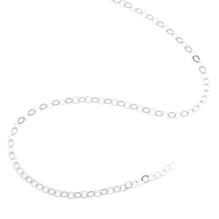 Flat Rolo Chain in Sterling Silver