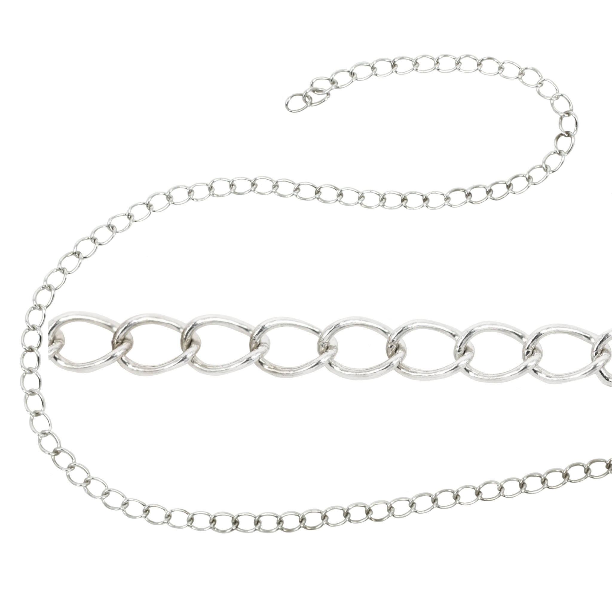 Curb Chain in Sterling Silver 2.9mm x 3.9mm links