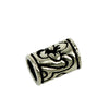 Frolic Tube Bead in Antique Sterling Silver 4x12mm