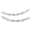Curved Twisted Segmented Tube Bead in Sterling Silver 35x3mm