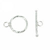 Twisted Toggle Clasp in Sterling Silver 14.6mm