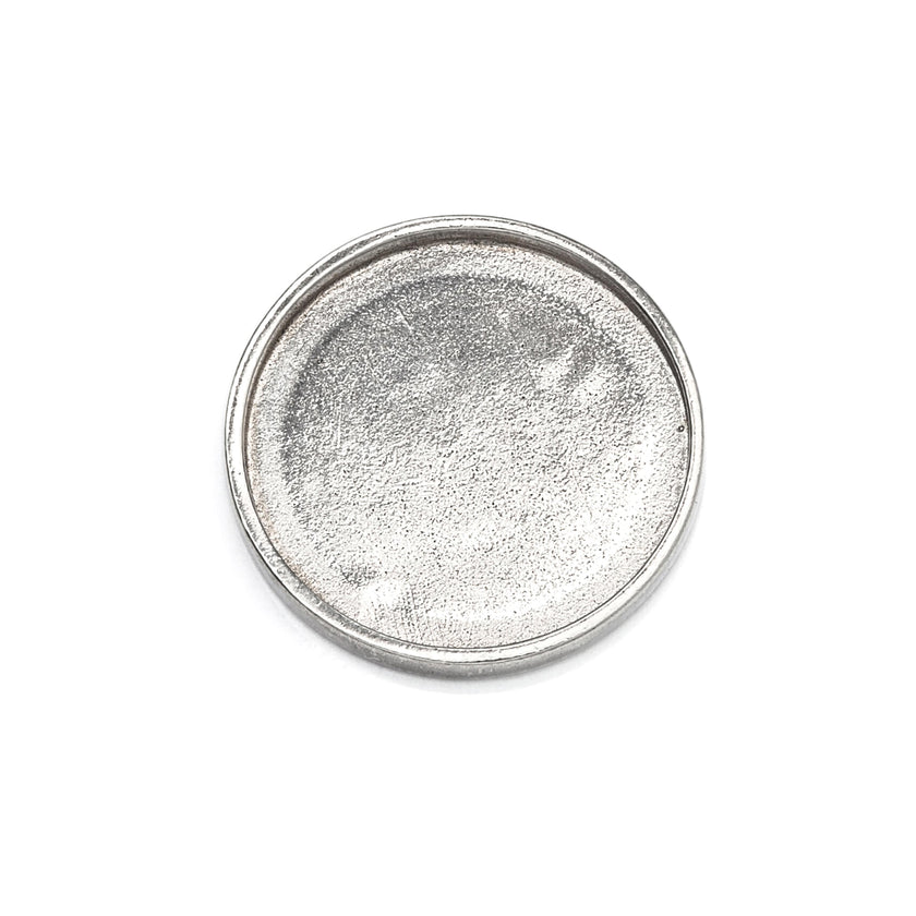 Round Multi-Purpose Jeweler Setting Pendant with Round Bezel Mounting in Sterling Silver - Various Sizes