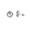 Ear Studs Earrings Pearl Settings with Round Cup and Peg Mounting in Sterling Silver - Various Sizes