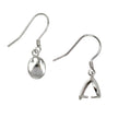 Ear Wires with Oval Pinch Bail in Sterling Silver | EW585