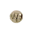 18Kt Gold 4mm Bead with Laser-Etched Patterned Surface