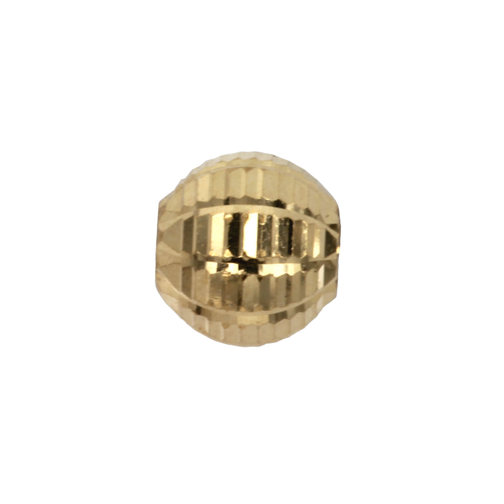 18Kt Gold 5mm Bead with Laser-Etched Patterned Surface