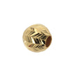 18Kt Gold 5mm Bead with Laser-Etched Patterned Surface
