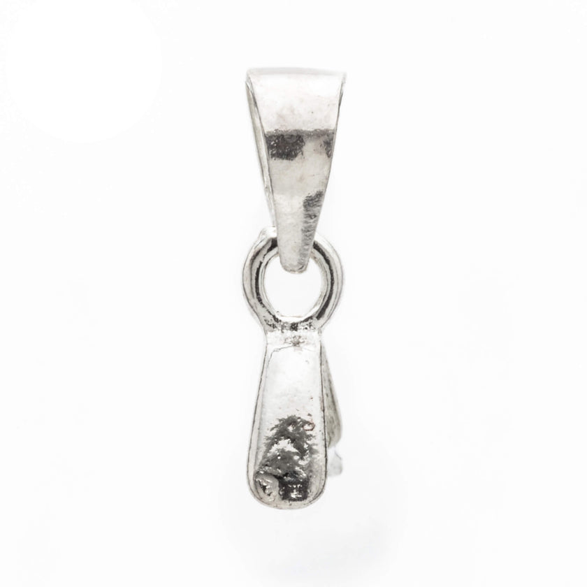 Tapered Pinch Bail with Ring in Sterling Silver - Various Sizes