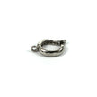 Hinged Ring Attached Bail in Rhodium Plated Sterling Silver 14.8x8.2x2.7mm