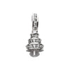 Pendant Pearl Setting with CZ's and Cup and Peg Mounting including Bail in Sterling Silver