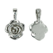 Rose Glue-on Bail in Sterling Silver | LJ858