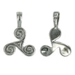 Triskelion Glue-on Bail in Sterling Silver | LJ863