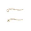Curved Flat Earring Components in Sterling Silver
