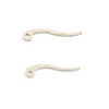Curved Flat Earring Components in Sterling Silver
