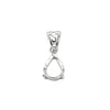 Pear Shaped Basket Setting Pendant with Soldered Loop and Fancy Bail in Sterling Silver