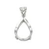 Pear Shaped Basket Setting Pendant with Soldered Loop and Fancy Bail in Sterling Silver