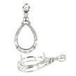 Teardrop Pendant on Sterling Silver for 12x17mm Pear Stones