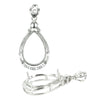 Teardrop Pendant on Sterling Silver for 12x17mm Pear Stones