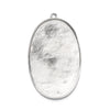 Oval Pendant with Oval Bezel Mounting in Sterling Silver