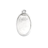 Oval Pendant with Oval Bezel Mounting in Sterling Silver