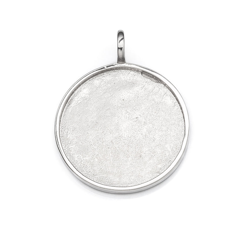 Round Pendant with Round Bezel Mounting in Sterling Silver