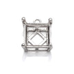 Basket Pendant with Square Bezel Mounting in Sterling Silver