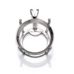 Basket Pendant with Deep Round Prong Mounting in Sterling Silver