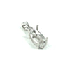 Marquise Pendant with Marquise Shape Prong Mounting and Bail in Sterling Silver