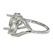 Curves Ring with Cubic Zirconia Inlays and Oval Mounting in Sterling Silver 8x10mm